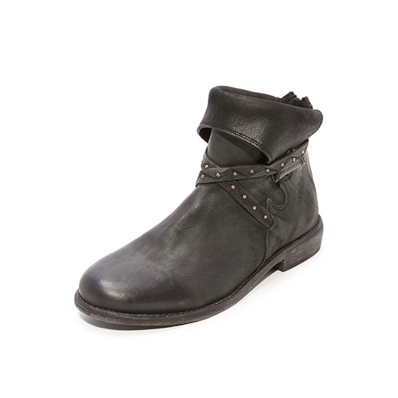✌🏻Free People Alamosa Black Leather Ankle Booties - Picture 2 of 13